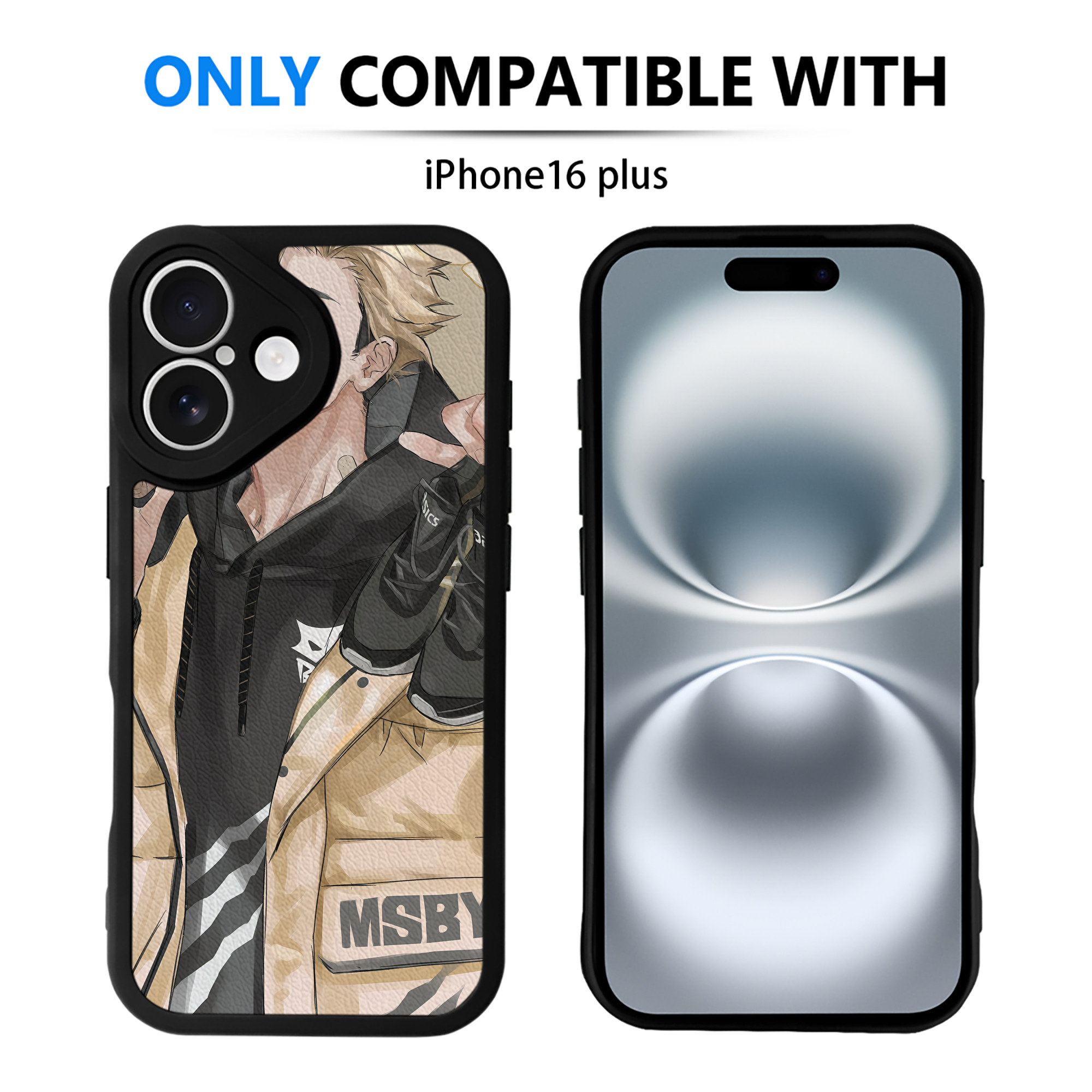 （画像用） ハイキュー!! Haikyu!! 【iPhone 16シリーズ対応】シリコンスマホケース（レザー調） 材質：シリコン